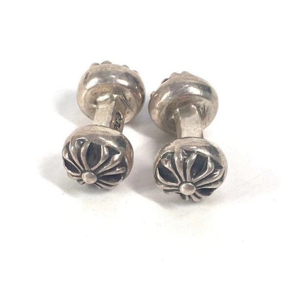 CHROME HEARTS Barbell Cross Ball Accessories cuffs SV925 Silver